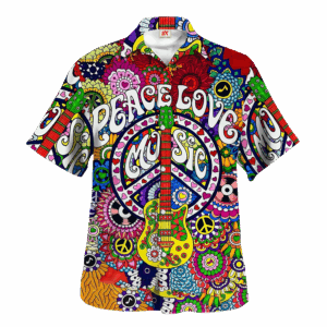 Hippie Hawaiian Shirt Groovy Summer Festival Gift LTGO203