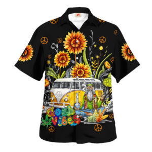 Hippie Hawaiian Shirt Groovy Retro Summer Festival Gift NVHI40