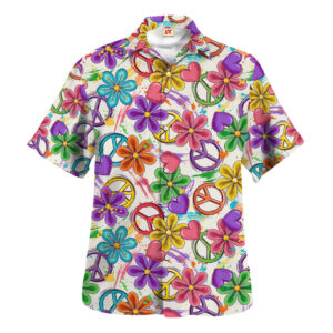 Hippie Hawaiian Shirt Groovy Retro Beach Festival Gift TTHI126