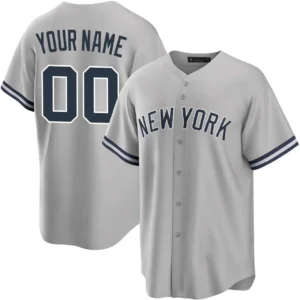 Custom Yankees Jersey Gray Personalized – for Adults, Youth & Kids