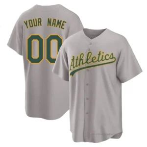 Custom Oakland Athletics Jersey Gray Personalized – for Adults, Youth & Kids