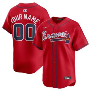 Custom Atlanta Braves Jersey Red Personalized – for Adults, Youth & Kids