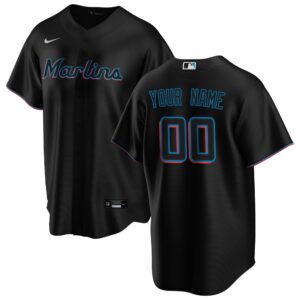 Custom Miami Marlins Black Jersey Personalized – for Adults, Youth & Kids