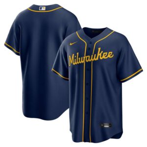 Custom Milwaukee Brewers Navy Jersey Personalized – for Adults, Youth & Kids