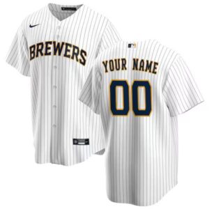 Custom Milwaukee Brewers White Jersey Personalized – for Adults, Youth & Kids