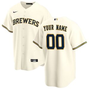 Custom Milwaukee Brewers Cream Jersey Personalized – for Adults, Youth & Kids