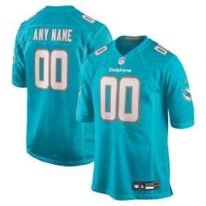 Miami Dolphins Personalized NFL Jersey – Name & Number