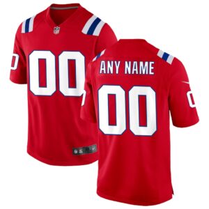New England Patriots Personalized NFL Red Jersey – Name & Number