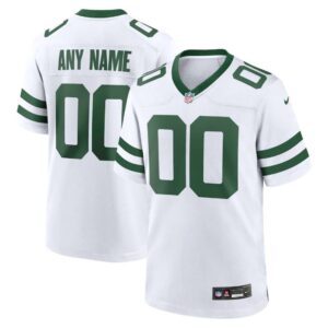 New York Jets Personalized NFL White Jersey – Name & Number