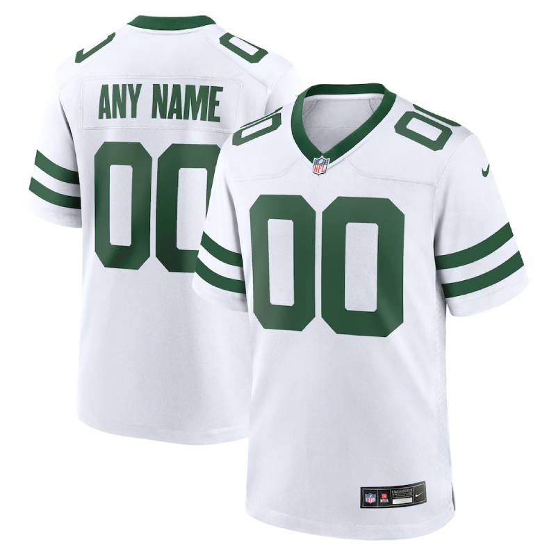 New York Jets Personalized NFL White Jersey – Name & Number New York Jets Personalized NFL White Jersey – Name & Number