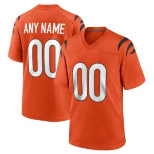 Cincinnati Bengals Personalized NFL Orange Jersey – Name & Number