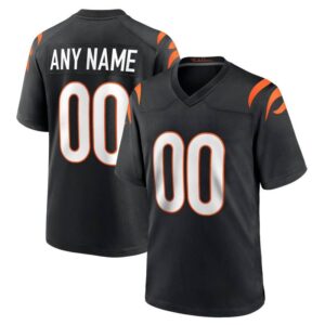 Cincinnati Bengals Personalized NFL Black Jersey – Name & Number
