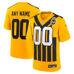 Pittsburgh Steelers Personalized NFL Gold Alternate Game Jersey – Name & Number
