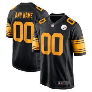 Pittsburgh Steelers Personalized NFL Black Alternate Game Jersey – Name & Number