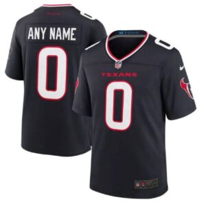 Houston Texans Personalized NFL Black Game Jersey – Name & Number