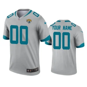 Jacksonville Jaguars Personalized Gray NFL Game Jersey – Name & Number