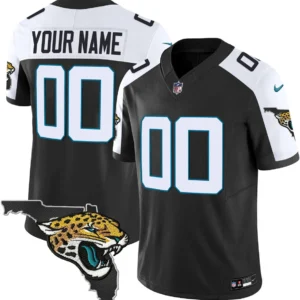 Jacksonville Jaguars Personalized Black & White NFL Game Jersey – Name & Number