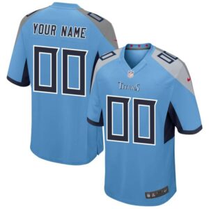 Tennessee Titans Personalized Battle Blue NFL Game Jersey – Name & Number