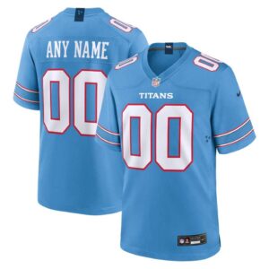 Tennessee Titans Personalized Blue NFL Game Jersey – Name & Number