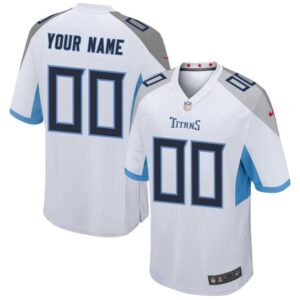 Tennessee Titans Personalized White NFL Game Jersey – Name & Number