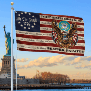 Premium Custom USCG Grommet Flag VPVC120149, Gifts For Coast Guard Veteran, Best Gifts On Independence Day, Veterans Day.