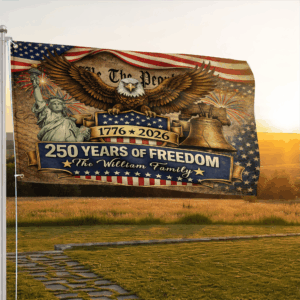 Premium Custom America 250th Anniversary Grommet Flag VPVC120167, America 250th Flag, America 250th Birthday, Best Gifts On Independence Day, Veterans Day. 1 1775997590730.png