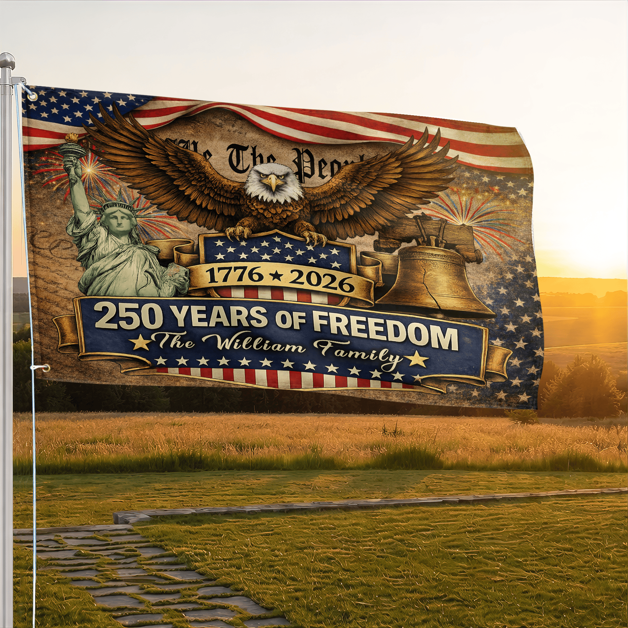 Premium Custom America 250th Anniversary Grommet Flag VPVC120167, America 250th Flag, America 250th Birthday, Best Gifts On Independence Day, Veterans Day. Premium Custom America 250th Anniversary Grommet Flag VPVC120167, America 250th Flag, America 250th Birthday, Best Gifts On Independence Day, Veterans Day.