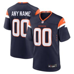Denver Broncos Personalized Navy NFL Game Jersey – Name & Number