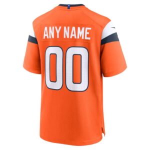 denver broncos custom jersey orange back