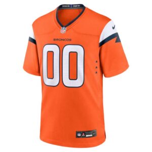 Denver Broncos Personalized Orange NFL Game Jersey – Name & Number