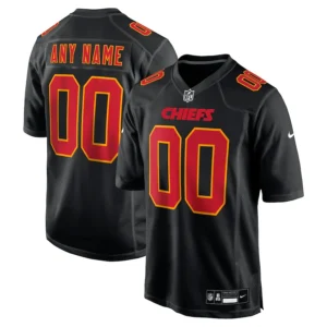 Kansas City Chiefs Personalized Black NFL Game Jersey – Name & Number
