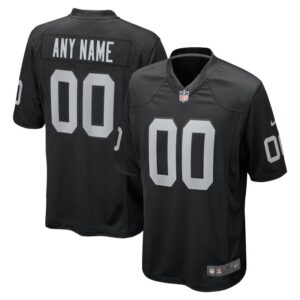 Las Vegas Raiders Personalized Black NFL Game Jersey – Name & Number