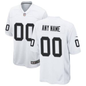 Las Vegas Raiders Personalized White NFL Game Jersey – Name & Number