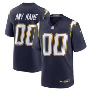 Los Angeles Chargers Personalized Navy NFL Game Jersey – Name & Number