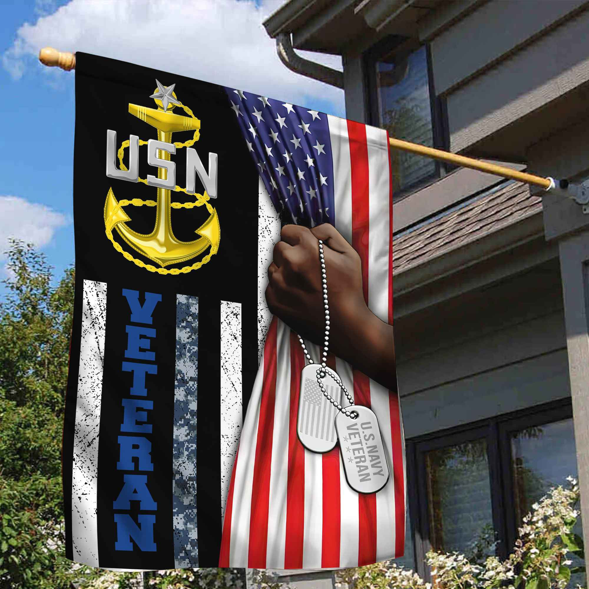Premium US Navy Veteran Flag BPVC100910 Premium US Navy Veteran Flag BPVC100910