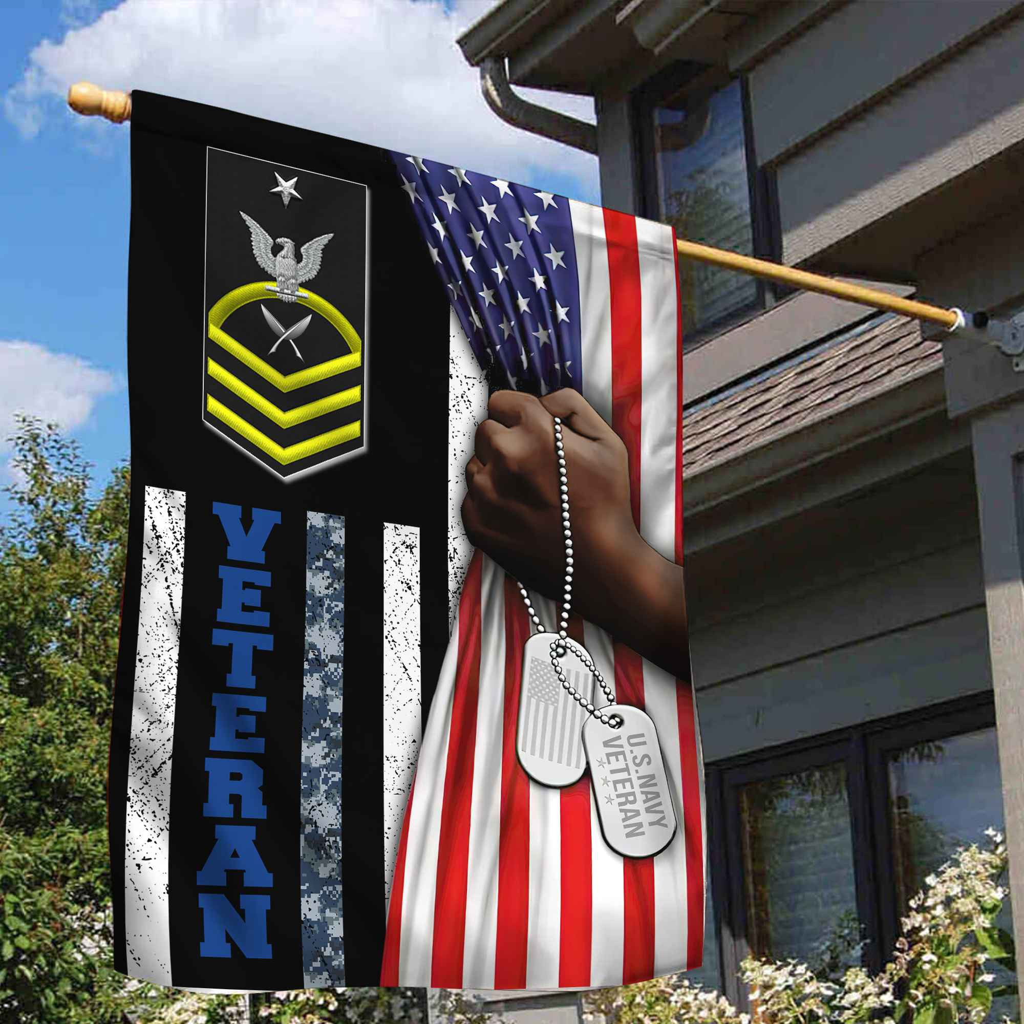 Premium US Navy Veteran Flag BPVC100910 Premium US Navy Veteran Flag BPVC100910
