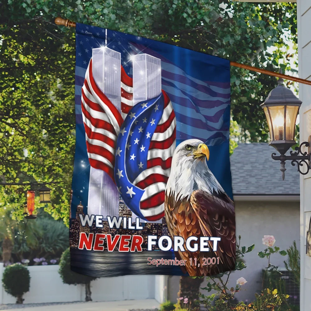 Premium Patriot Day September 11th We Will Never Forget Flag PVC130721 Premium Patriot Day September 11th We Will Never Forget Flag PVC130721