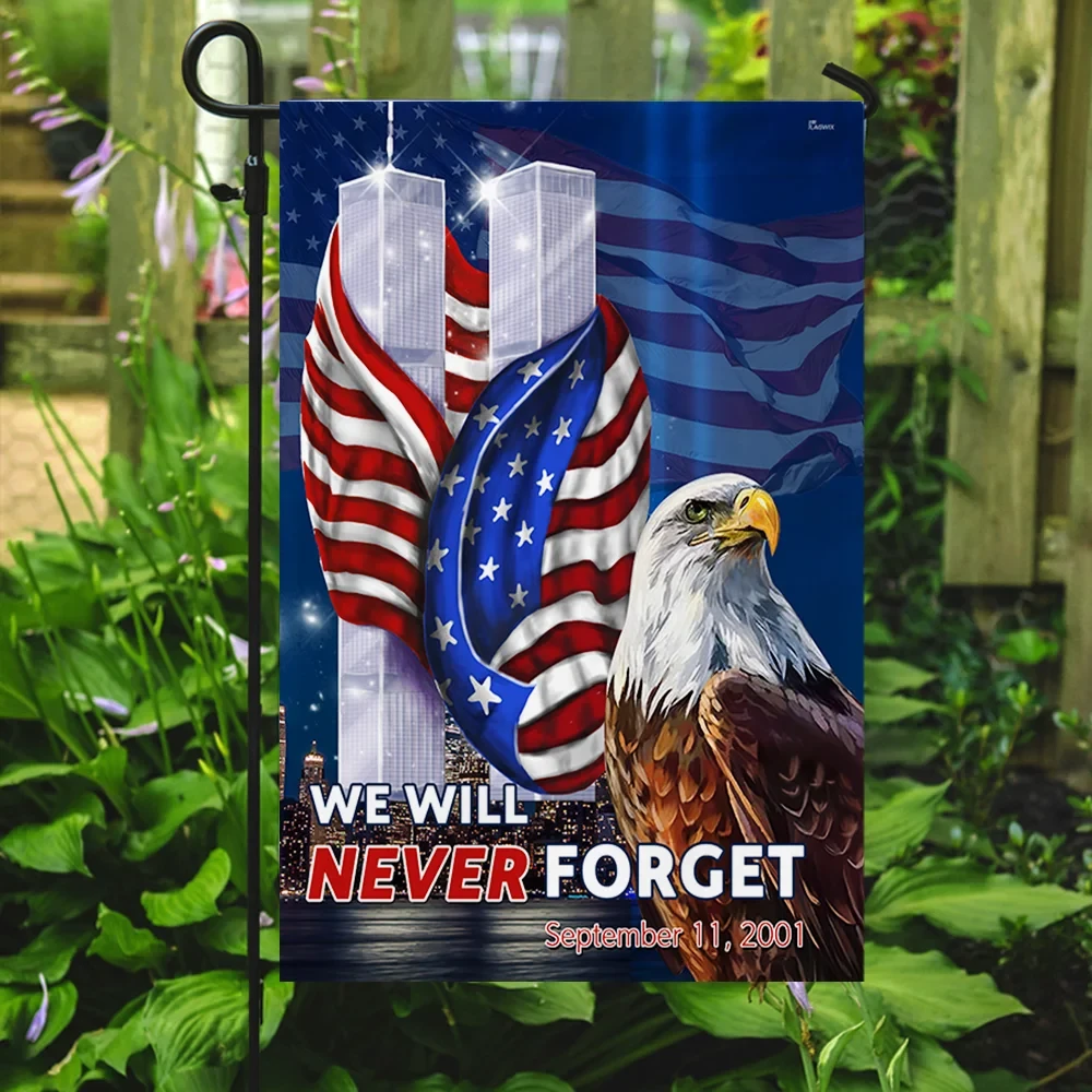 Premium Patriot Day September 11th We Will Never Forget Flag PVC130721 Premium Patriot Day September 11th We Will Never Forget Flag PVC130721