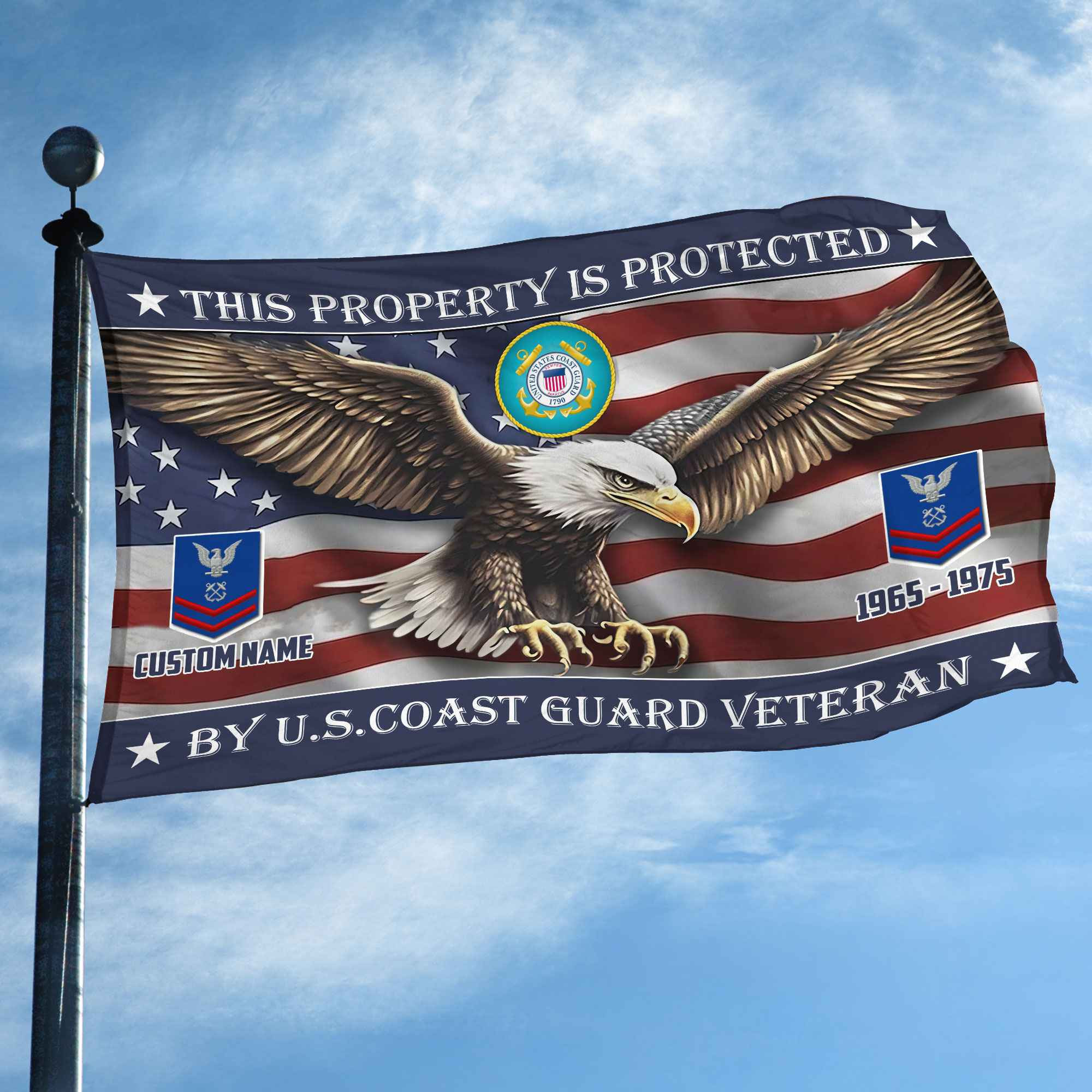 Unique Custom Name, Rank, Year, USCG Grommet Flag VPVC108505, Gifts For Coast Guard Veteran, Gifts For Dad, For Husband, Best Gifts On Father’s Day, Independence Day, Veterans Day. Unique Custom Name, Rank, Year, USCG Grommet Flag VPVC108505, Gifts For Coast Guard Veteran, Gifts For Dad, For Husband, Best Gifts On Father’s Day, Independence Day, Veterans Day.