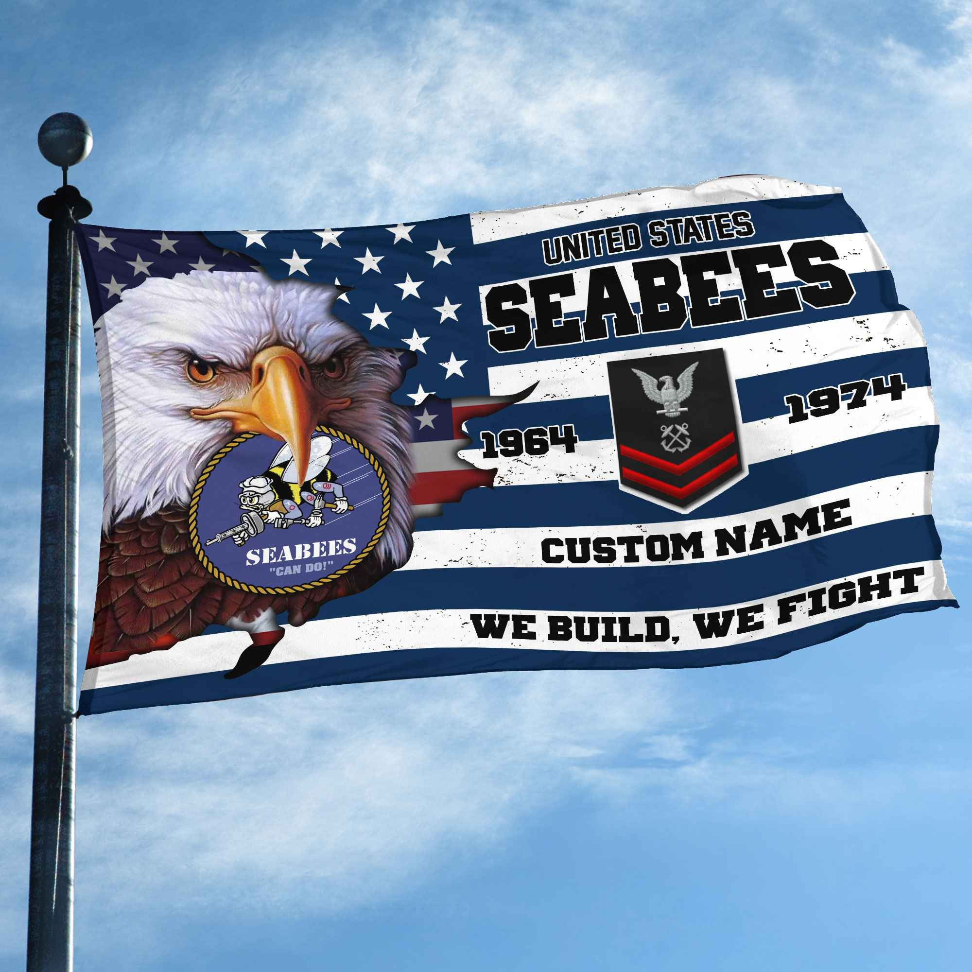 Premium Custom US Seabees Grommet Flag VPVC108709, Gifts For Seabees Veteran, Best Gifts On Father’s Day, Armed Forces Day, Independence Day, Veterans Day. Premium Custom US Seabees Grommet Flag VPVC108709, Gifts For Seabees Veteran, Best Gifts On Father’s Day, Armed Forces Day, Independence Day, Veterans Day.