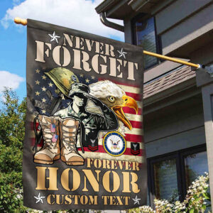 Premium Custom US Navy Veteran Flag VPVC110702, Gift For Navy Veteran, American Flag, Patriotic Flag, Garden Flag, House Flag
