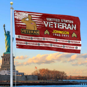 Premium Custom US Veteran Grommet Flag VPVC109207, Gifts For US Veteran, Best Gifts On Father’s Day, Armed Forces Day, Independence Day, Veterans Day.