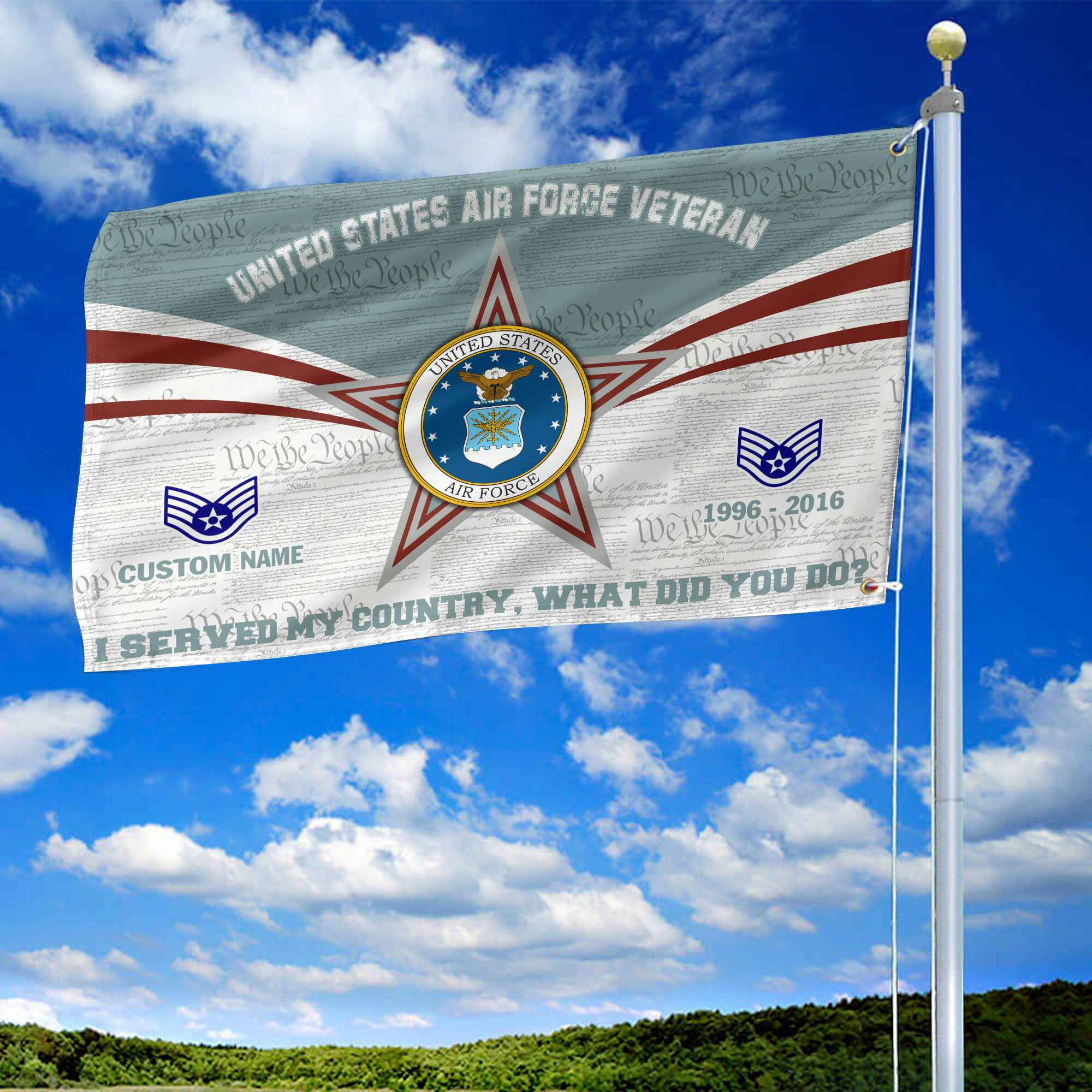Premium Custom USAF Grommet Flag VPVC105804, Gifts For Air Force Veteran, Best Gifts On Father’s Day, Armed Forces Day, Independence Day, Veterans Day. Premium Custom USAF Grommet Flag VPVC105804, Gifts For Air Force Veteran, Best Gifts On Father’s Day, Armed Forces Day, Independence Day, Veterans Day.