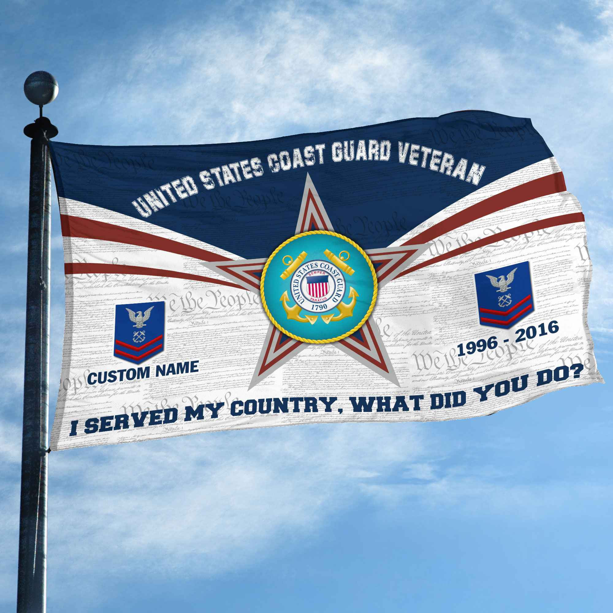 Premium Custom USCG Grommet Flag VPVC105805, Gifts For Coast Guard Veteran, Best Gifts On Father’s Day, Armed Forces Day, Independence Day, Veterans Day. Premium Custom USCG Grommet Flag VPVC105805, Gifts For Coast Guard Veteran, Best Gifts On Father’s Day, Armed Forces Day, Independence Day, Veterans Day.