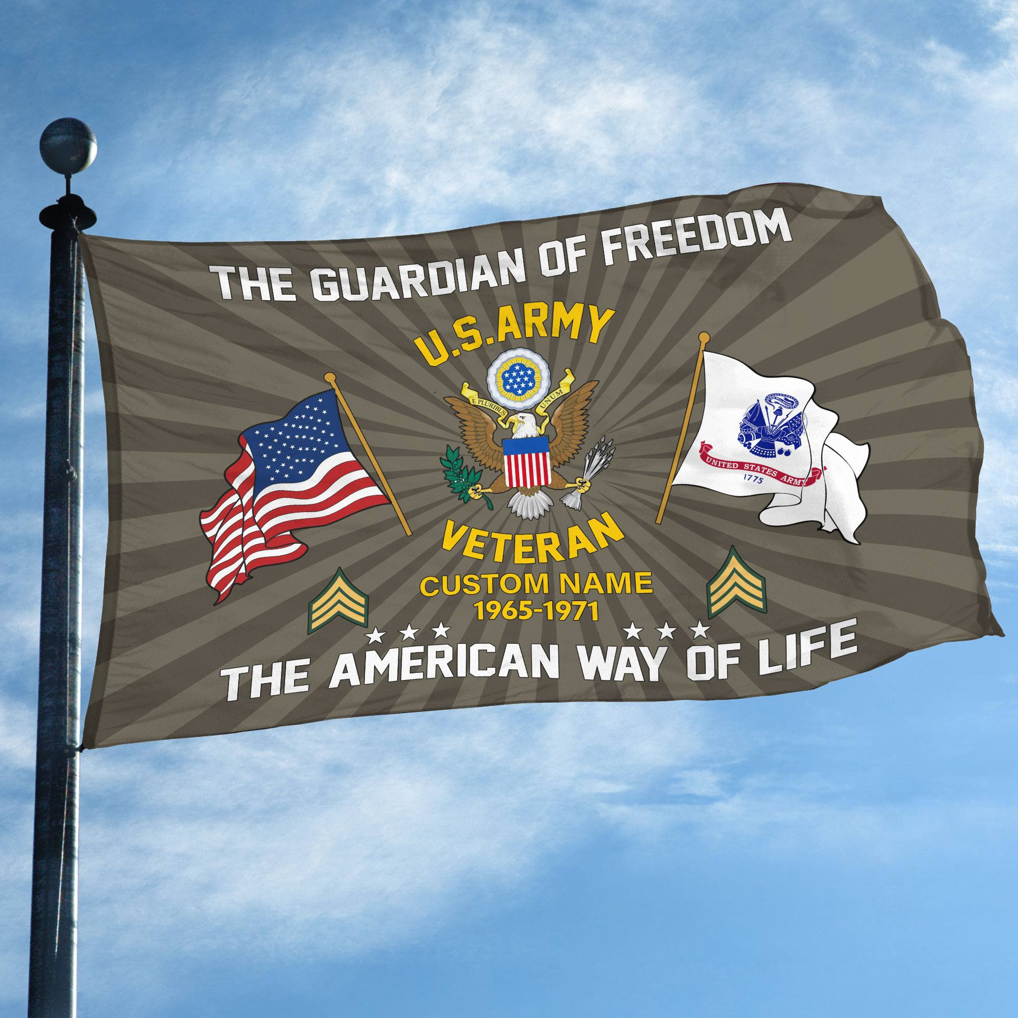 US Army Custom Grommet Flag VPVC108310, Gifts For Army Veteran, Best Gifts On Father’s Day, Armed Forces Day, Independence Day, Veterans Day. US Army Custom Grommet Flag VPVC108310, Gifts For Army Veteran, Best Gifts On Father’s Day, Armed Forces Day, Independence Day, Veterans Day.