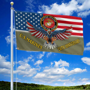 Premium USMC Grommet Flag VPVC120022, 250th Anniversary Marine Corps Flag, Gifts For Marine Veteran, Best Gifts On Father's Day, Veterans Day. 2 1753672551753.jpg