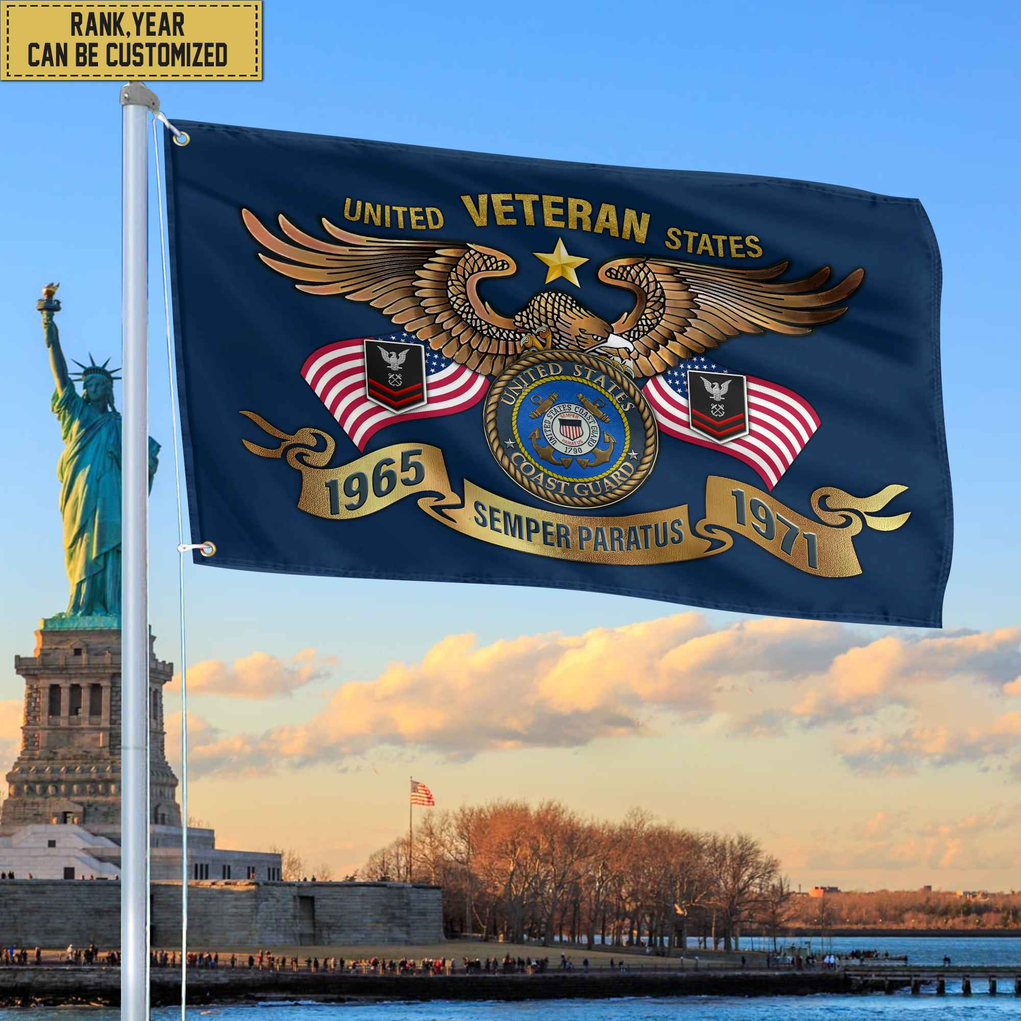 Premium Personalized USCG Veterans Grommet Flag, Gift For Coast Guard Veteran, Gift For Veterans Day, Memorial Day, Father’s Day VPVC104505 Premium Personalized USCG Veterans Grommet Flag, Gift For Coast Guard Veteran, Gift For Veterans Day, Memorial Day, Father’s Day VPVC104505