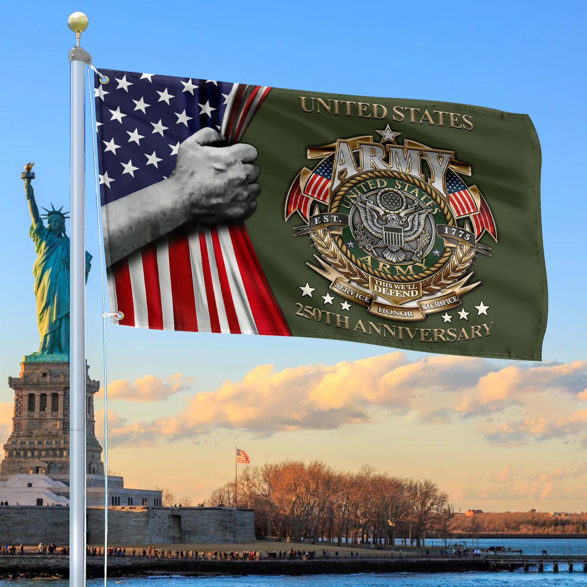 Premium 250th Anniversary Of The Army Grommet Flag VPVC120033, Gifts For Army Veteran, Best Gifts On Father’s Day, Veterans Day. Premium 250th Anniversary Of The Army Grommet Flag VPVC120033, Gifts For Army Veteran, Best Gifts On Father’s Day, Veterans Day.