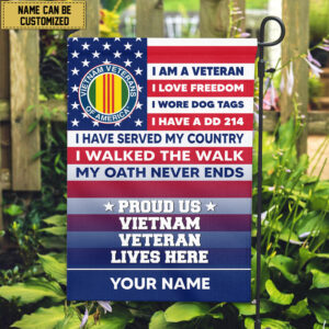 Vietnam Veteran Personalized American Flag, Gift For US Military Veteran, Vietnam Veteran Grommet Flag, Garden Flag, House Flag VPVC102906 1 1716372048926.jpg