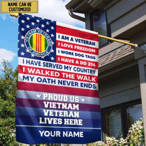 Vietnam Veteran Personalized American Flag, Gift For US Military Veteran, Vietnam Veteran Grommet Flag, Garden Flag, House Flag VPVC102906 2 1716372048916.jpg